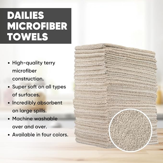 Microfiber Wholesale Dailies Microfiber Cleaning Cloths | 60-Pack 12"x10" | - Image 2