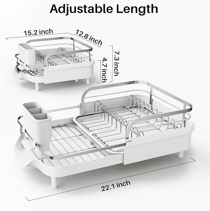 Dish Drying Rack, Expandable Dish Rack - Image 5