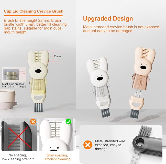 4 in 1 Cup Lid Cleaning Brush, Cup Crevice Cleaning Tools, Cup Lid Gap Cleaner - Image 4