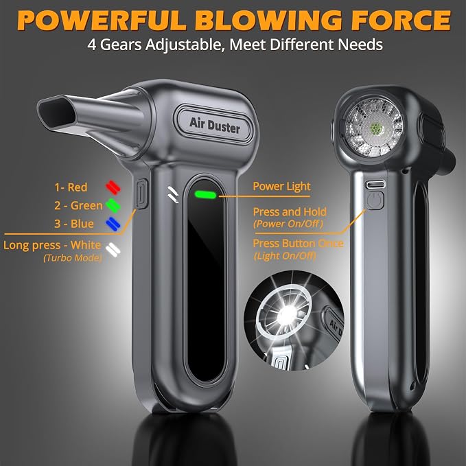 Electric Air Duster Cleaning Tools -180000RPM Super Power Cordless Air Duster - Image 3