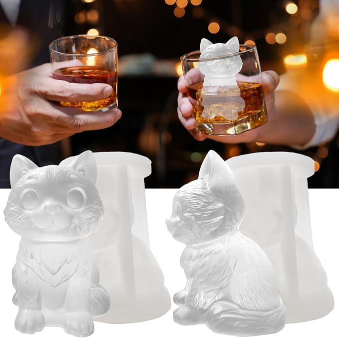 3D Cat Ice Cube Silicone Molds Tray by SIUPER