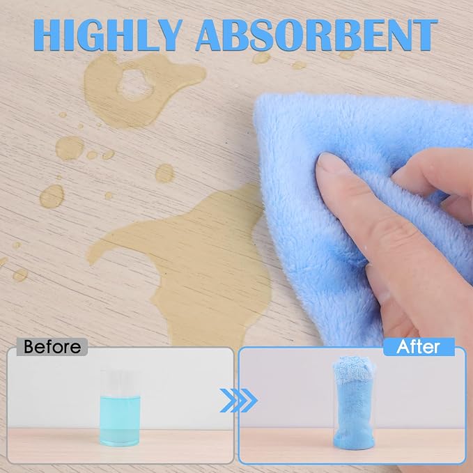 30 Pack Kitchen Dishcloths, Super Absorbent Coral Fleece Cleaning Cloths - Image 5