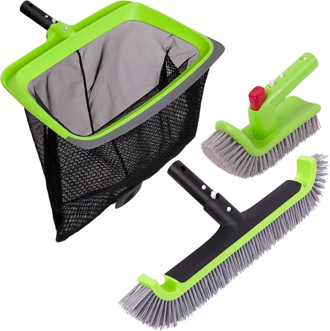 Sepetrel Deluxe Swimming Pool Cleaning Kit Including Rubber Edge Skimmer Net by Sepetrel
