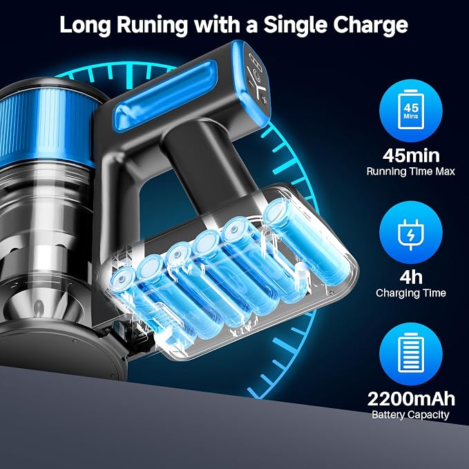 Cordless Vacuum Cleaner for Home, 8-in-1 Lightweight Stick Vacuum - Image 5