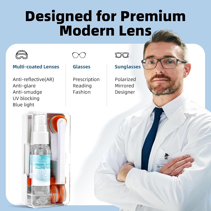 Ordilend Glasses Cleaner, Glasses Cleaning Kit - Image 6