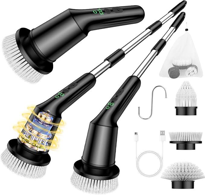 Electric Spin Scrubber for Cleaning Bathroom, Shower Scrubber Cordless Cleaning by CTMAST