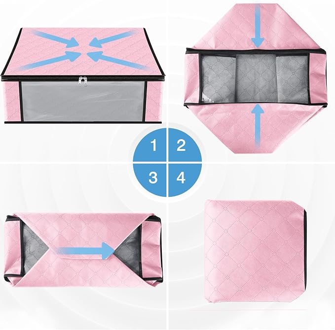 HomeHacks Storage 10-Pack Clothes Organizer Storage Bags Foldable Storage Box - Image 3