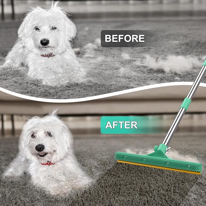 Carpet Rake for Pet Hair Removal, Reusable Pet Hair Remover Broom, Lint Remover - Image 4