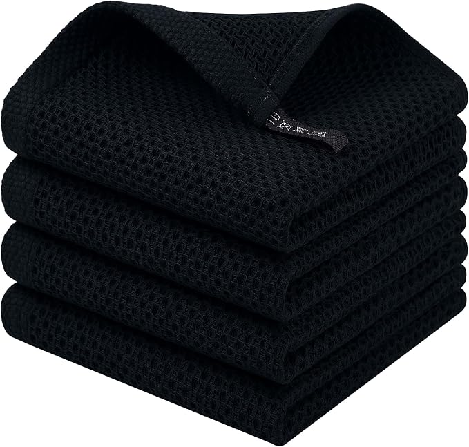 Homaxy 100% Cotton Waffle Weave Kitchen Dish Cloths, Quick Drying Dish Rags by Homaxy