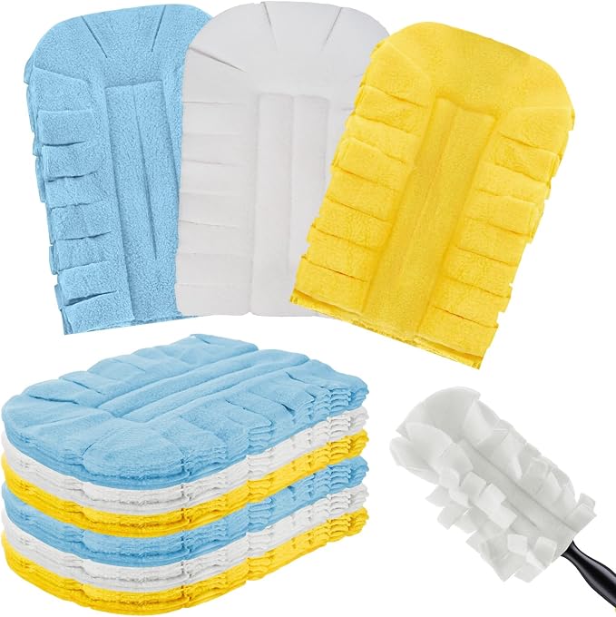 Zubebe 12 Pcs Duster Refill Reusable Fleece Duster Refills Feather Flat Dusters by Zubebe