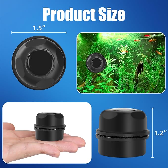 AQUANEAT Aquarium Magnetic Brush, Glass Fish Tank Cleaner, Algae Scraper - Image 3