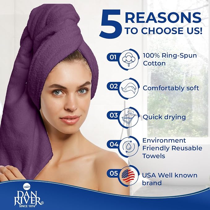 DAN RIVER 8 PC Luxury Bath Towels - Image 5