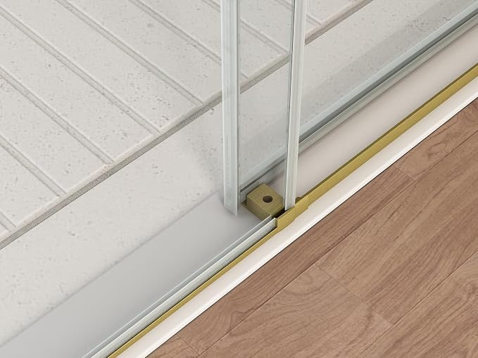 Sunrosa Frameless Shower Door, 44-48" W x 76" H Sliding Shower Door - Image 3