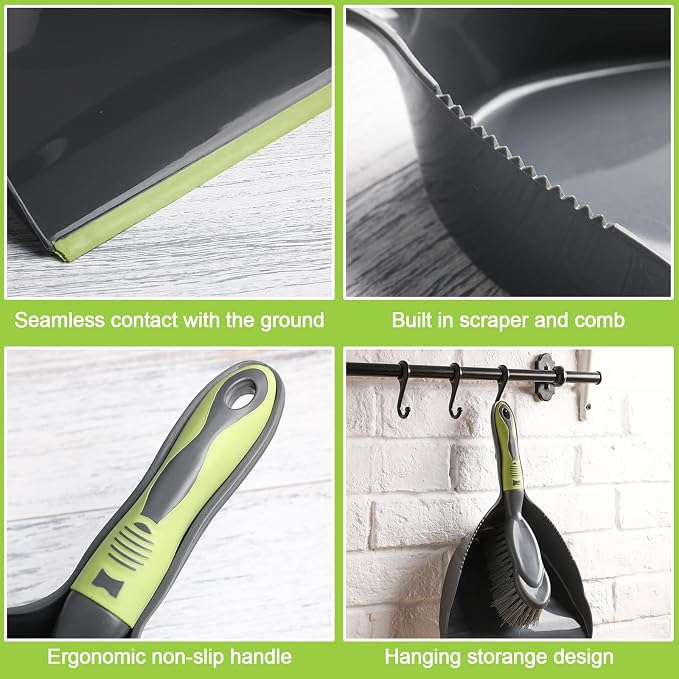Zopeal 6 Set Dust Pan and Brush Set, Small Dustpan - Image 3