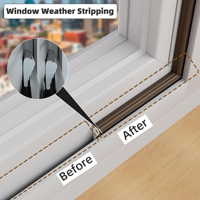 2 Pack*16.4 Ft Weather Stripping Seal Strip - Image 4