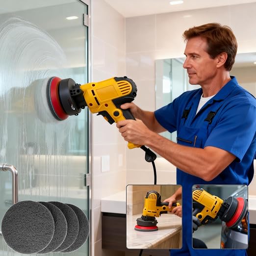4 Inch Scrubber Scouring Pads Drill Scuffing Disc Hoop and Loop Surface - Image 5
