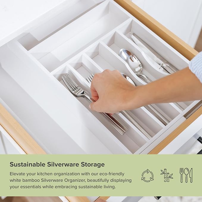 KitchenEdge Premium Silverware, Flatware and Utensil Organizer - Image 4