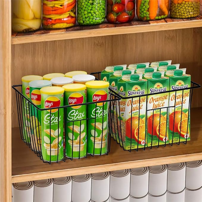 Slideep Refrigerator Freezer Organizer Wire Storage Basket, Farmhouse Food Wire - Image 6