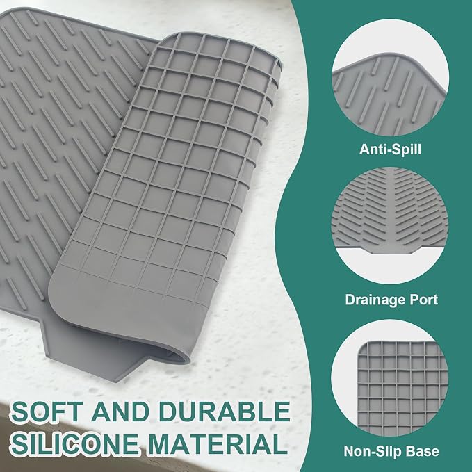 Silicone Dish Drying Mat 23x17 Multiple Usage, Easy clean, Eco-friendly - Image 4
