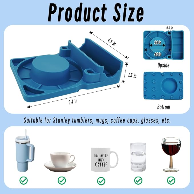 Bottle Drying Rack for Stanley Cup, Food Grade Silicone Holder Stand for Water - Image 2