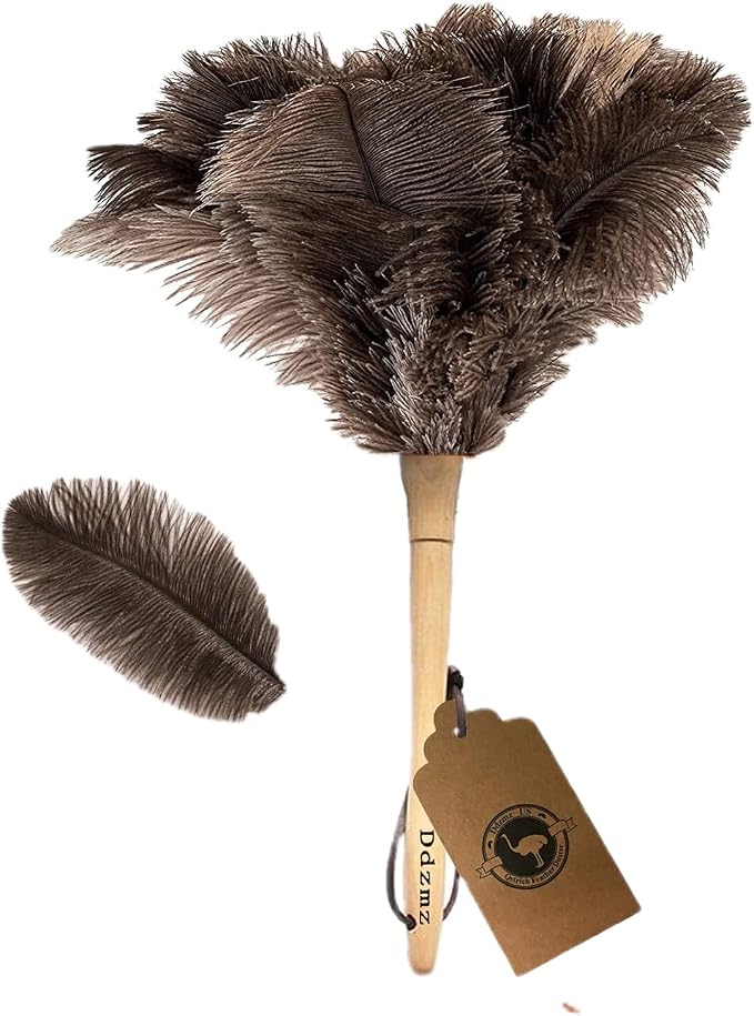 Ostrich Feather Duster for Cleaning-Furniture Dusters by DDZMZ