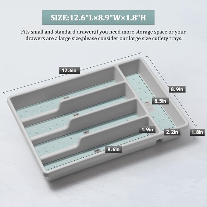 Silverware Organizer with Cutlery Icons，Silverware Tray - Image 3