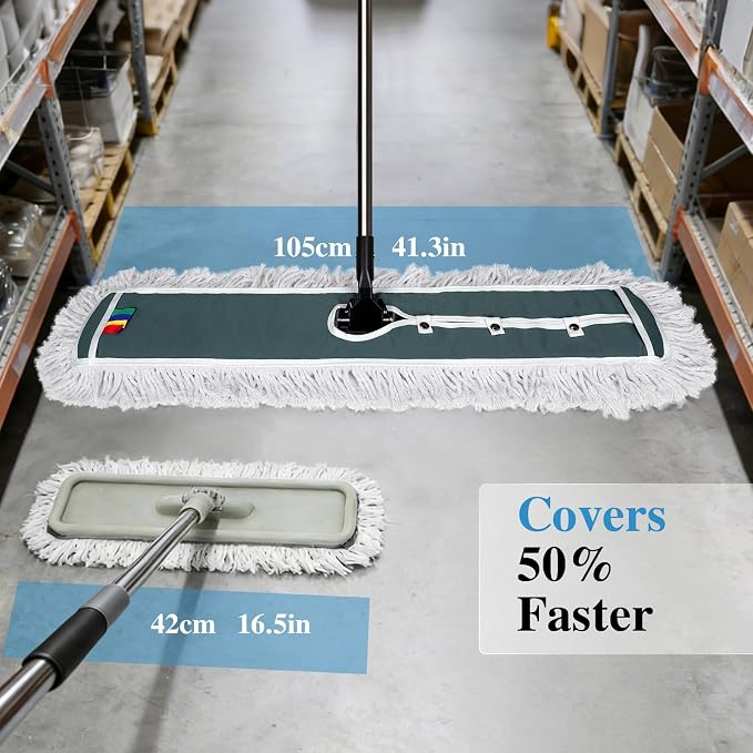 Commercial Mop, Masthome 42" Heavy Duty Dust Mop - Image 2