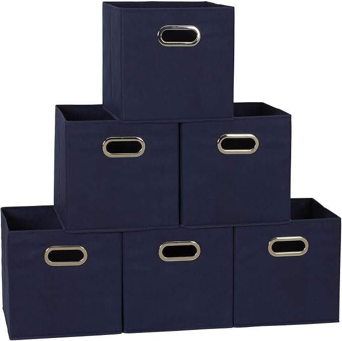 Household Essentials 81-1 Foldable Fabric Storage Bins | Set of 6 Cubby Cubes - Image 5
