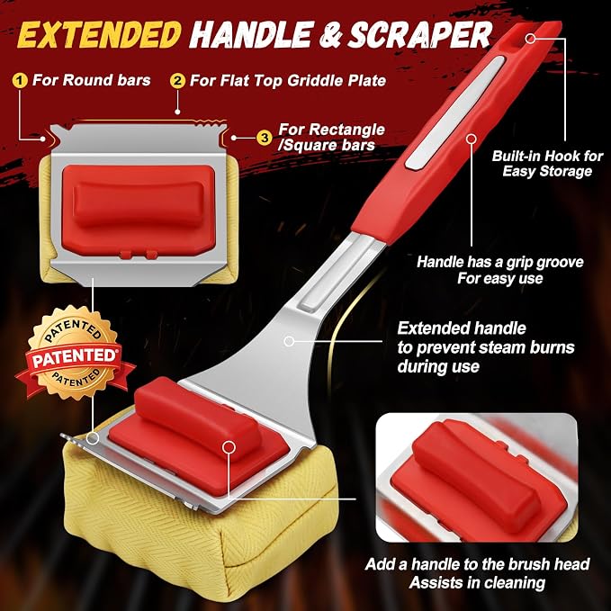 Steam Safe Grill Cleaning Brush Bristle Free - Image 3