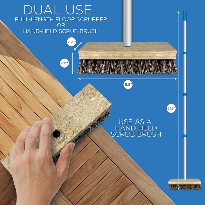 LOLA Heavy-Duty Deck Scrub Brush, Removes Dirt & Grime from Patios, 1 CT - Image 2