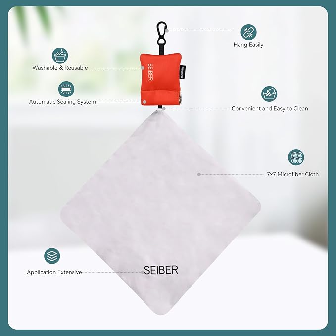 SEIBER Eyeglass Cleaning Microfiber Cloth - - Image 3