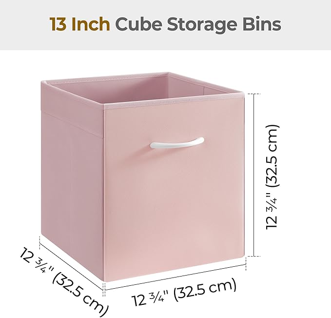 StorageWorks Pink Storage Cubes, 13x13 Storage Cube Bins - Image 2