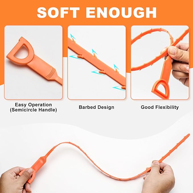 Drain Clog Remover, Effective Drain Snake Hair Drain Clog Remover, Ideal Drain - Image 6