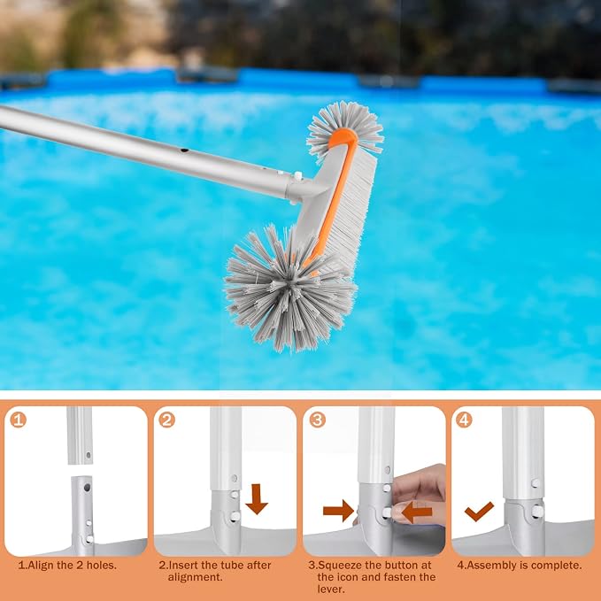 Poolvio Professional 17.5" Floor & Wall Pool Cleaning Brush - Image 4