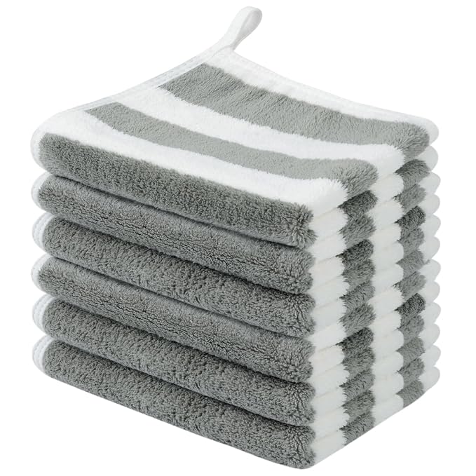 SINLAND Microfiber Facial Cloths Fast Drying Washcloth 12inch x 12inch by SINLAND