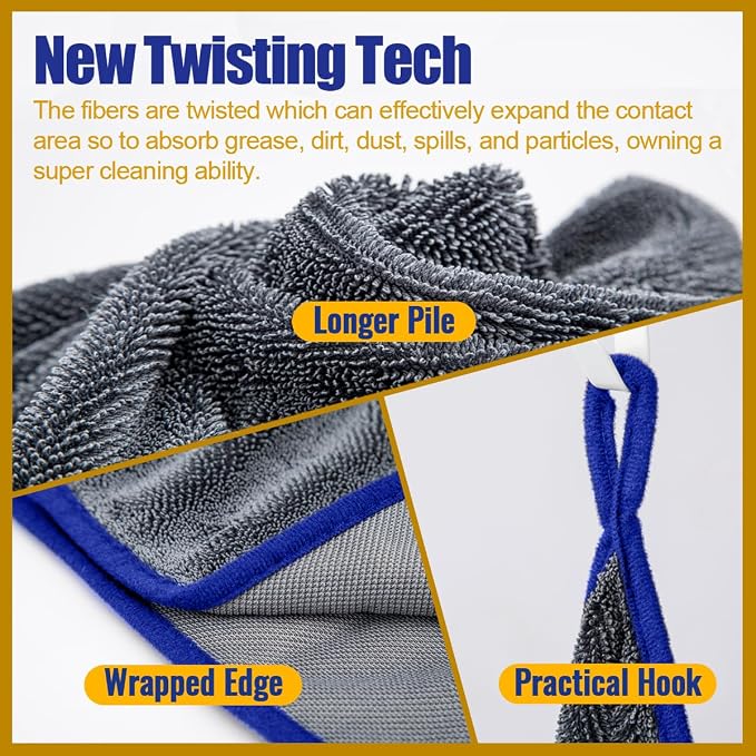Airlab Microfiber Towels for Cars Wash Drying Extra Large Super Absorbent - Image 4