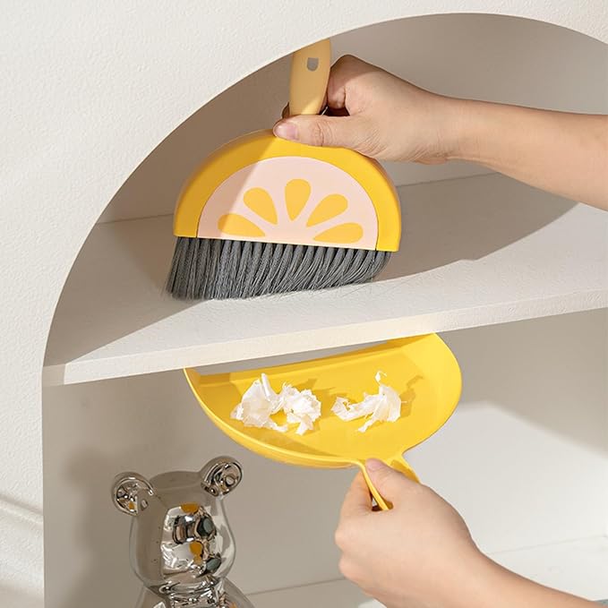Mini Dustpan and Brush Set, Household Fruit Shape Handheld Dust Pan - Image 7