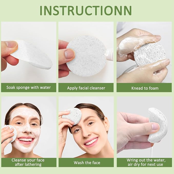 Beieverluck 300 Count Compressed Facial Sponges - Image 7