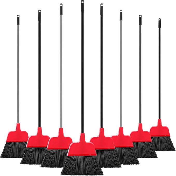 8 Pcs Outdoor Broom for Floor Cleaning 54 Inch Commercial Heavy Duty Broom Long by Didaey
