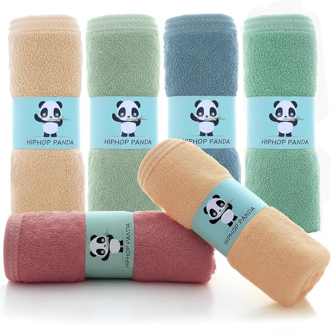 HIPHOP PANDA Baby Washcloths, Rayon Made from Bamboo by HIPHOPPANDA