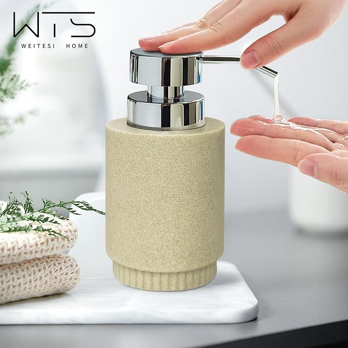 Resin Soap Dispenser for Bathroom, Hand Lotion Liquid Dispenser Easy-to-Press - Image 7