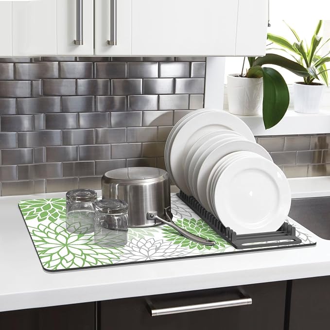Findosom 2PCS 16" x 24" Dish Drying Mat & 24" x 5.5" Sink Splash Guard - Image 7