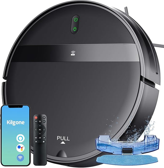 Robot Vacuum for Pet Hair, 2-in-1 Vacuum & Mop Combo by Kilgone