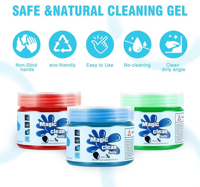 DNA MOTORING 3 Pack Car Cleaning Gels Auto Detailing Tools Cleaning Putty Car - Image 3