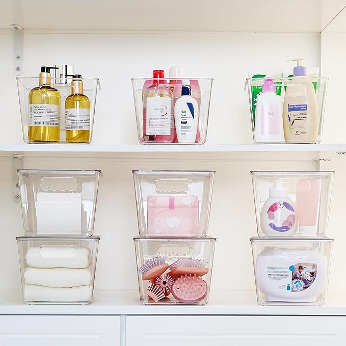 Vtopmart 12 Pack Clear Stackable Storage Bins - Image 7