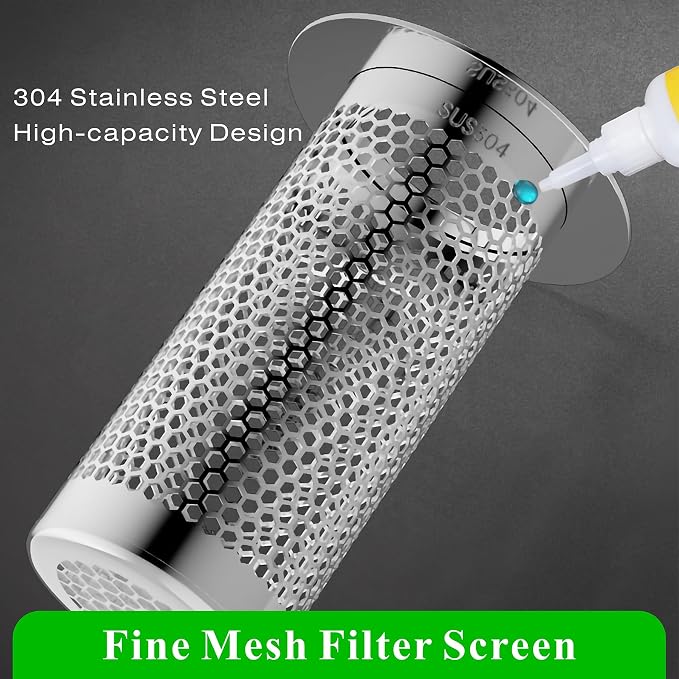 304 Stainless Steel Hair Catcher Bathroom Sink Drain Strainer Drain Filter - Image 4