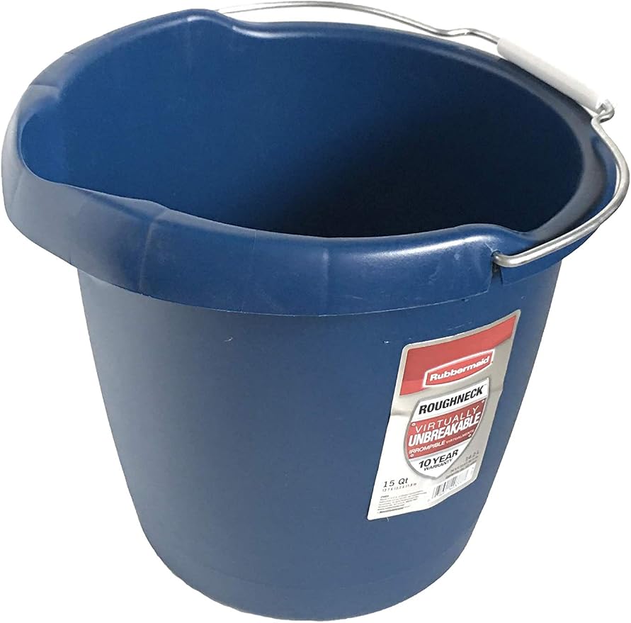 Rubbermaid Commercial Products 15QT Round Bucket, Comfortable/Durable Pour - Image 3