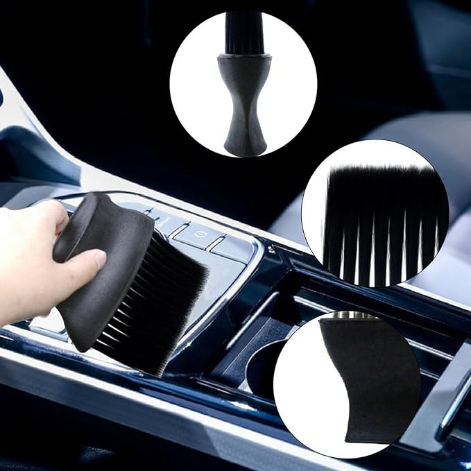 4 Pcs Auto Interior Dust Brush Set Soft Bristles Detailing Brush Dusting Tool - Image 5