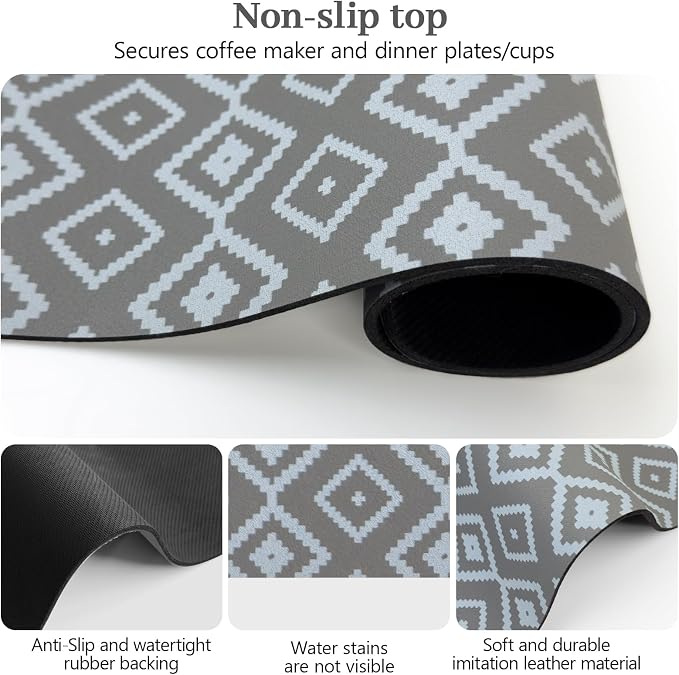 Bloss Dish Drying Mat, 2025 Multiple Usage Coffee Bar Mat, Kitchen Counter Mat - Image 6