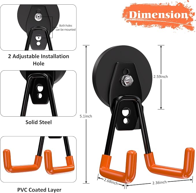 ENUODA Magnetic Hooks Heavy Duty Magnetic Tool Holder Utility Neodymium Magnet - Image 3